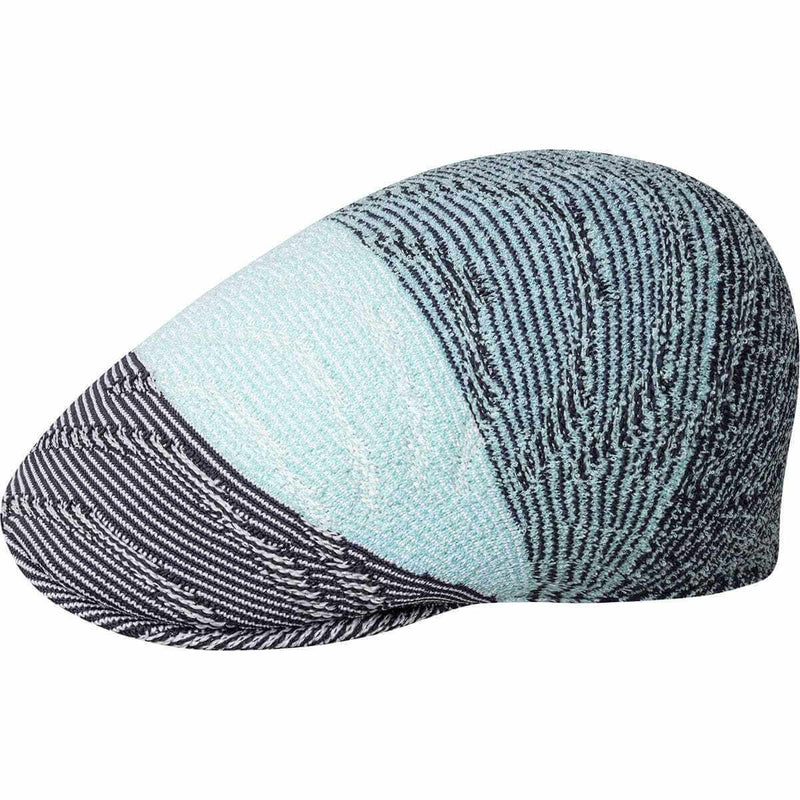 Load image into Gallery viewer, Kangol Mens Wavy Stripe 507 Flat Ivy Cap Classic Fabric Hat - Blue Tint Multi
