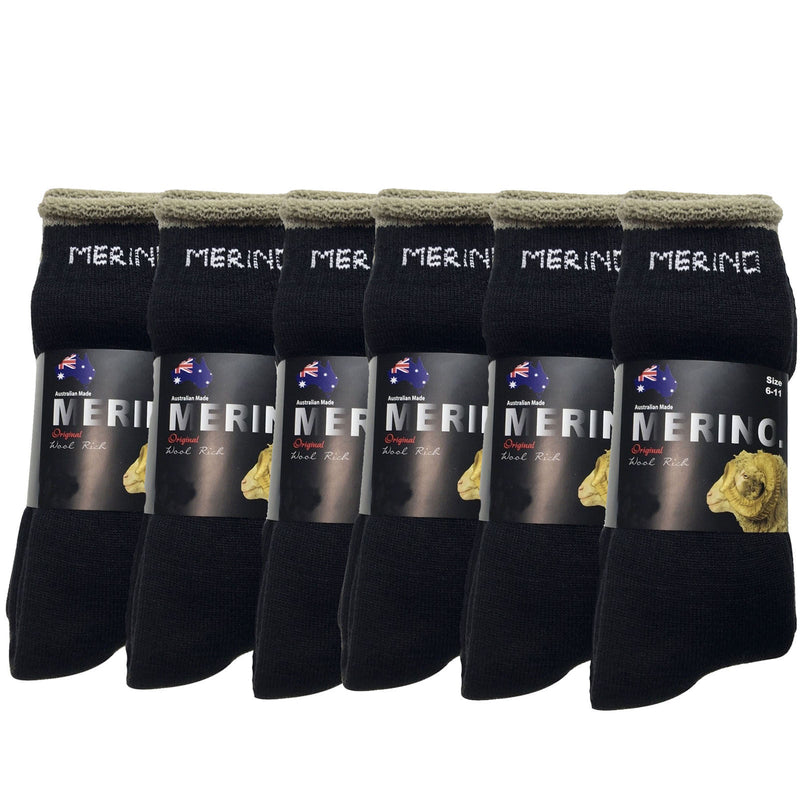 Load image into Gallery viewer, 6 Pairs MERINO WOOL SOCKS Mens Heavy Duty Premium Thick Work Socks Cushion BULK-3
