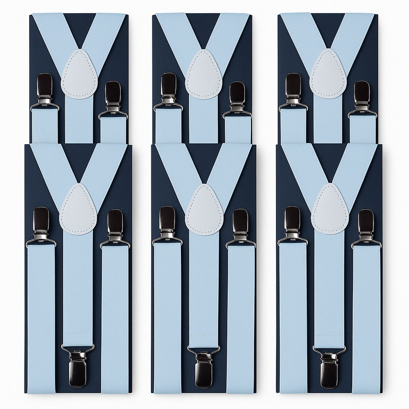 Load image into Gallery viewer, 6x Mens Suspenders Braces Adjustable Strong Clip On Elastic Formal Wedding BULK - White-2
