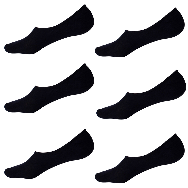 Load image into Gallery viewer, 6x NO SHOW COTTON SOCKS Non Slip Heel Grip Low Cut Invisible Footlet Seamless-0

