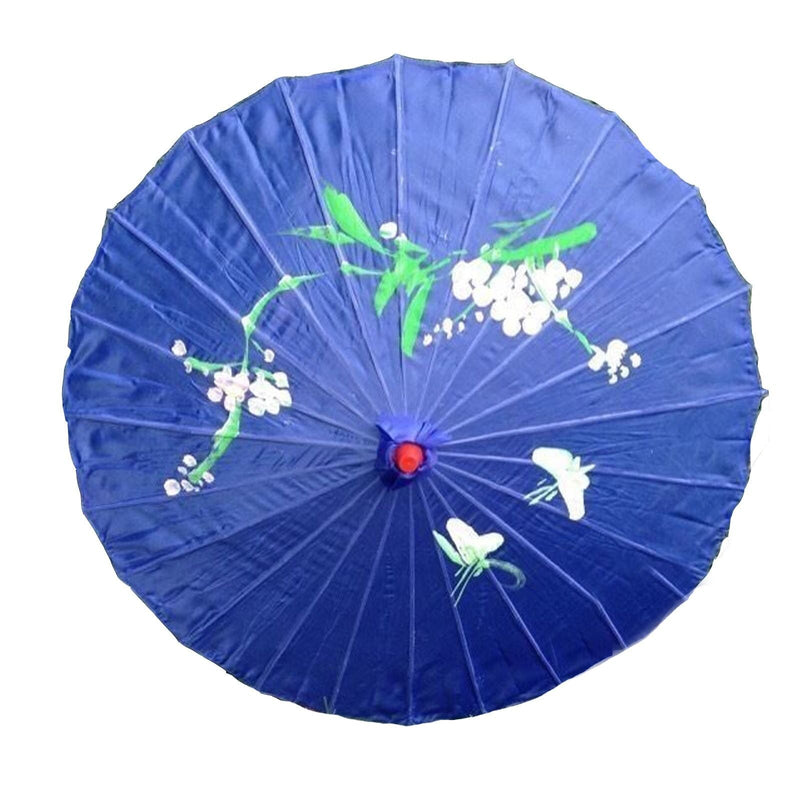 Load image into Gallery viewer, 6x PARASOL UMBRELLA Chinese Japanese Bamboo Flower Pattern 80cm Large BULK - Blue-3
