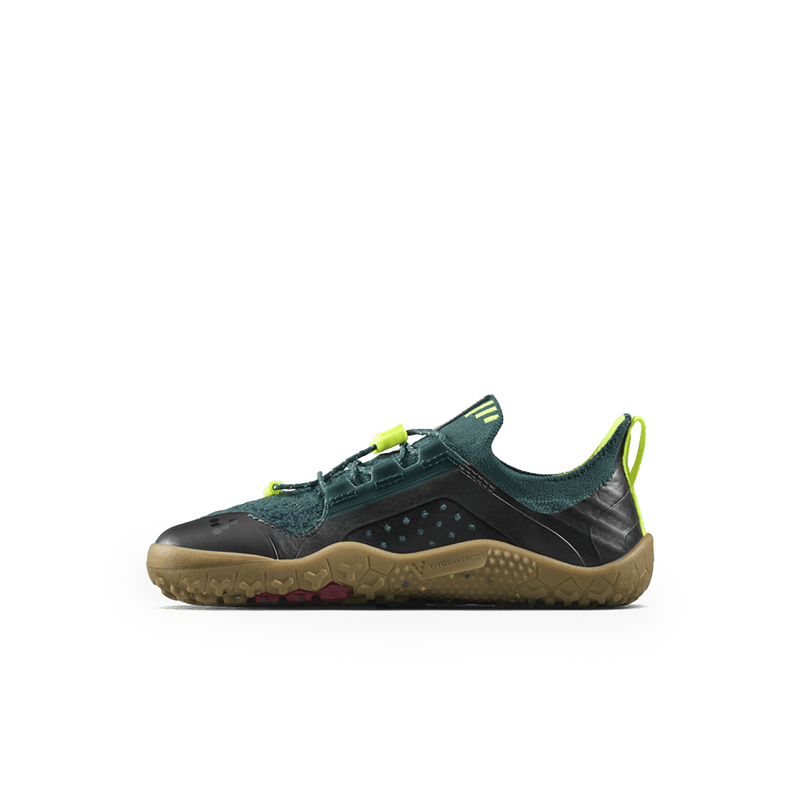Load image into Gallery viewer, Vivobarefoot Primus Trail Knit FG Kids Barefoot Trail Shoe – June Bug
