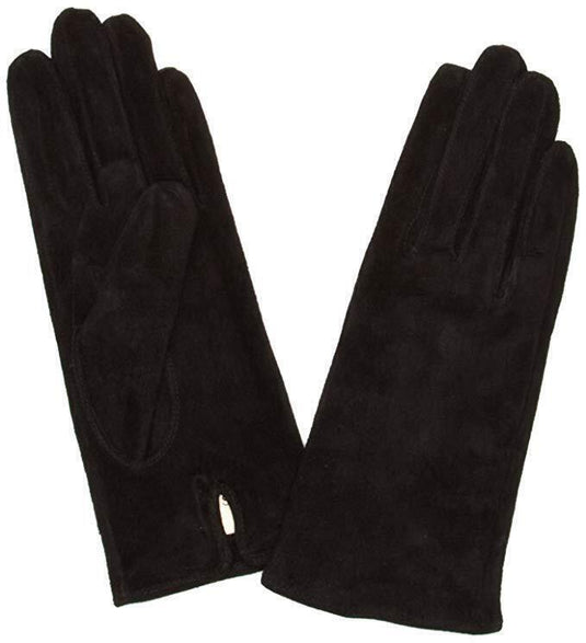 DENTS Emily Ladies Womens Plain Suede Leather Gloves w Acrylic Lining-0