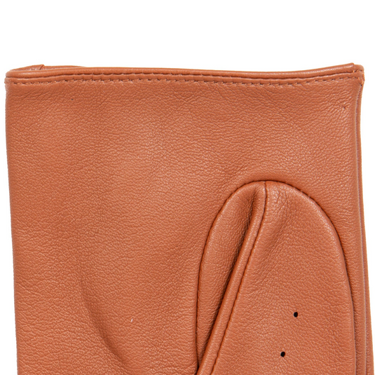 Dents Women's Fingerless Leather Driving Gloves – Cognac