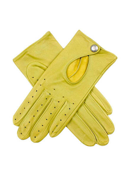 Load image into Gallery viewer, Dents Thruxton Womens Leather Driving Gloves Unlined - Lime-5
