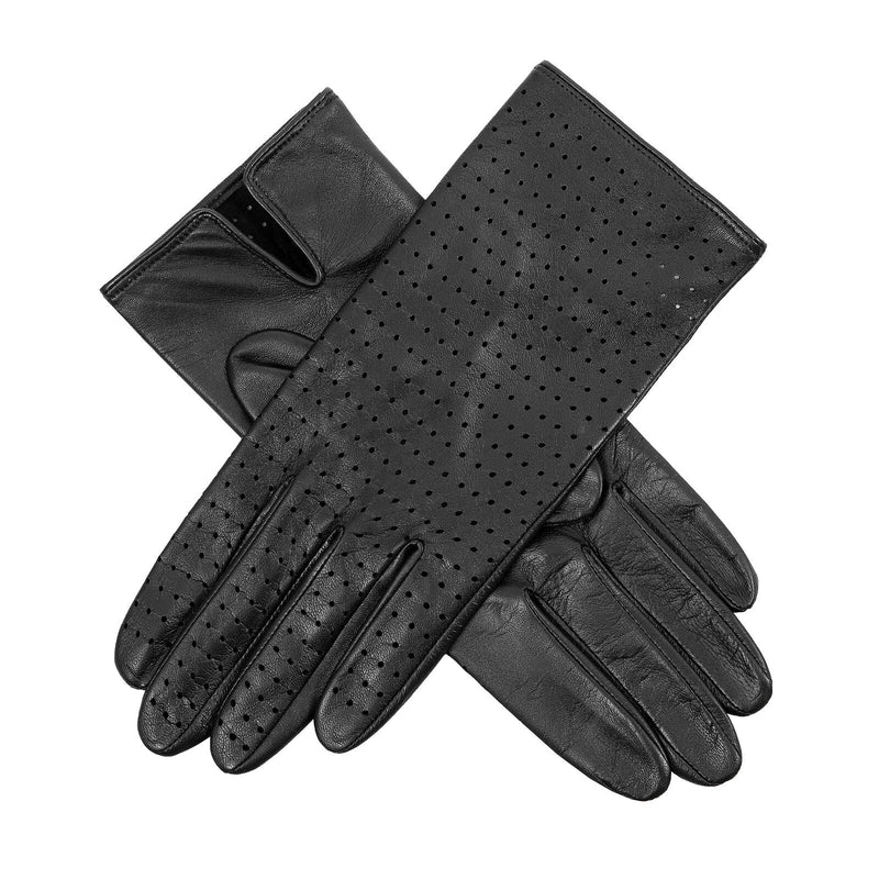 Load image into Gallery viewer, Dents Women’s Perforated Leather Gloves in Black-1
