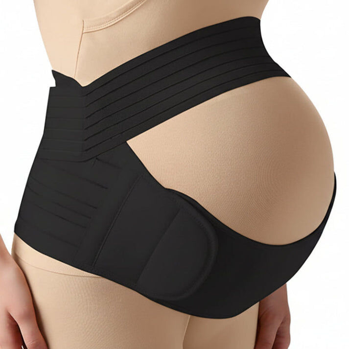 Load image into Gallery viewer, 3-in-1 Womens Postpartum Adjustable Belly Band in Black-1
