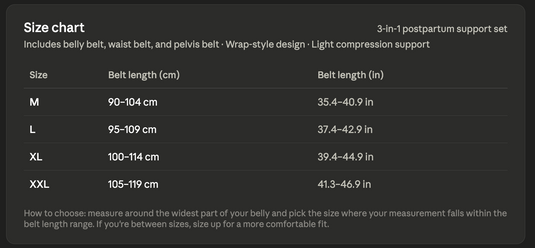 3-in-1 Womens Postpartum Adjustable Belly Band in Black-2