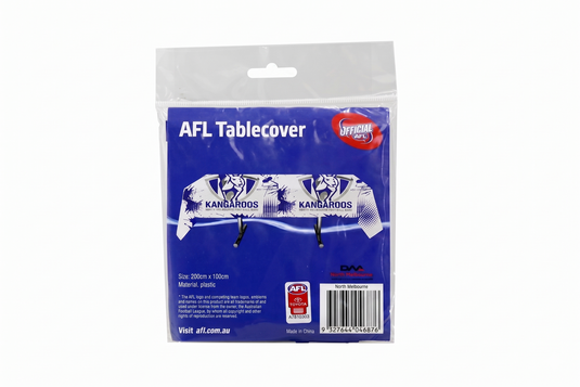 North Melbourne Kangaroos Official AFL Plastic Table Cover Cloth (200x100cm) - Officially Licensed-3