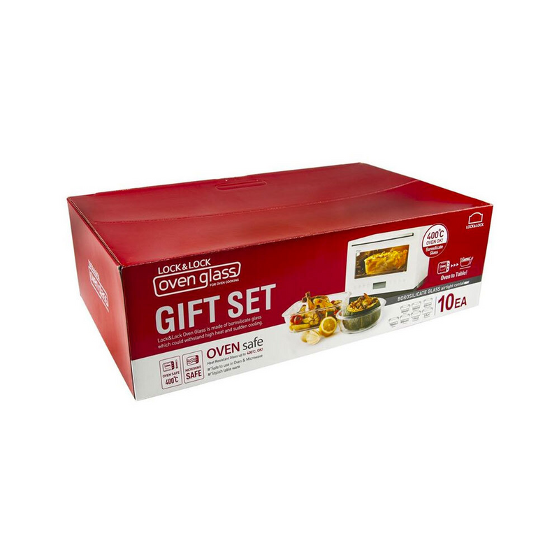 Load image into Gallery viewer, Lock &amp; Lock 10-Piece Borosilicate Glass Complete Storage Container Gift Set w/ Lids-2
