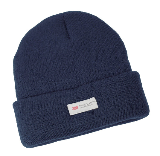 Dents 3M Thinsulate Pull On Beanie Hat Ski Knit Thermal Insulated in Navy Blue-0