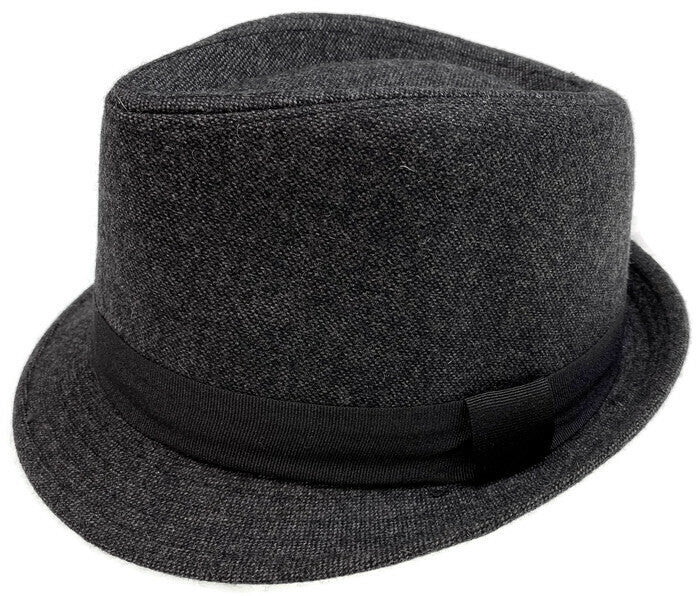 Load image into Gallery viewer, DENTS Wool Trilby Hat Stingy Brim w Band Fedora Warm Winter Fully Lined - Charcoal-5
