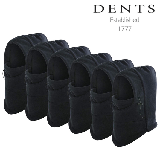 6x Windproof Thermal Fleece Balaclava Beanie Hat Full Face Mask Ski - Black-1