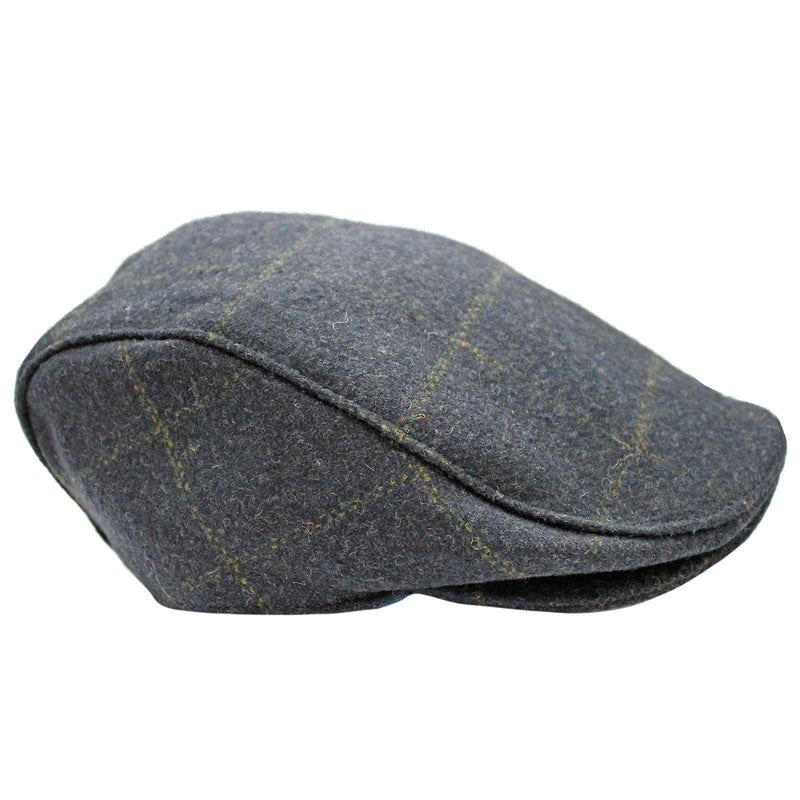 Load image into Gallery viewer, DENTS Tweed Flat Cap Wool Ivy Hat Driving Cabbie Quilted - Navy-0
