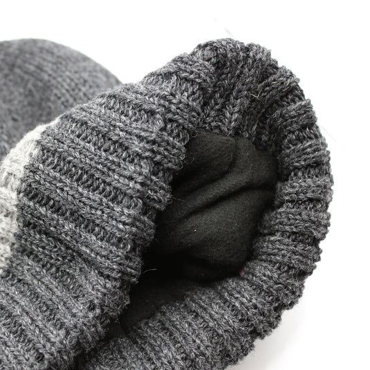 Dents Mens Thermal Insulation Wool Blend Knit Beanie Warm Winter Thick Hat - Charcoal-2