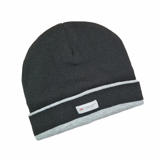 Dents 3M Thinsulate Beanie Hat with Contrast Brim Edge - Black-1