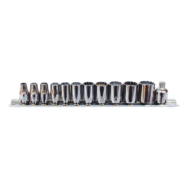 Load image into Gallery viewer, Wurth 1/4" 12pc Multi-Socket Wrench Set Chrome Metric/Imperial TX Bi-Hex Square-0
