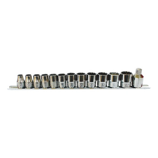 Wurth 3/8" 13pc Multi-Profile Socket Set Chrome Metric Imperial TX Bi-Hex Square-1