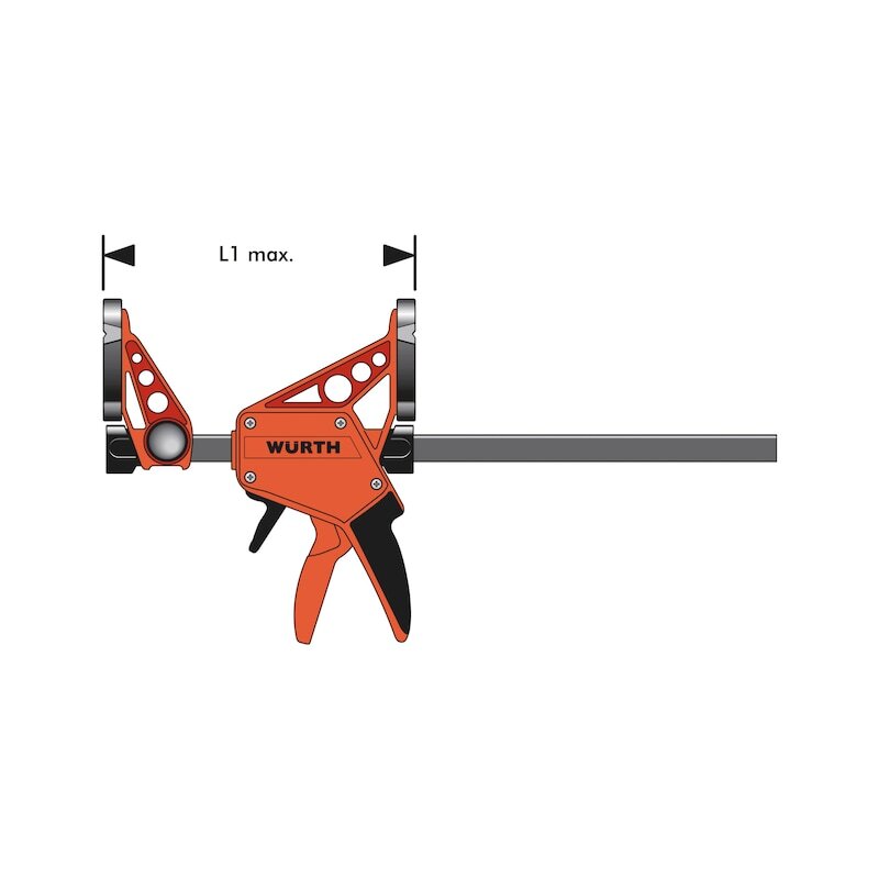 Load image into Gallery viewer, 450mm Wurth Quick-Grip One Handed Bar Clamp F Clamp Hand Trigger Action Clamp-4
