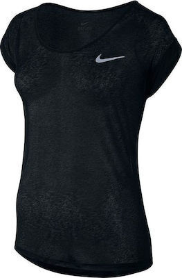 Load image into Gallery viewer, Nike Womens Dri-Fit Cool Breeze Short Sleeve T-Shirt - Black-1
