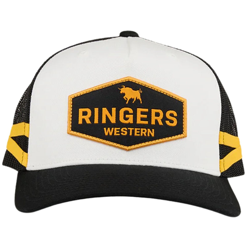 Load image into Gallery viewer, Ringers Western Cunningham Kids Trucker Cap Mesh Back Snapback in Black-2
