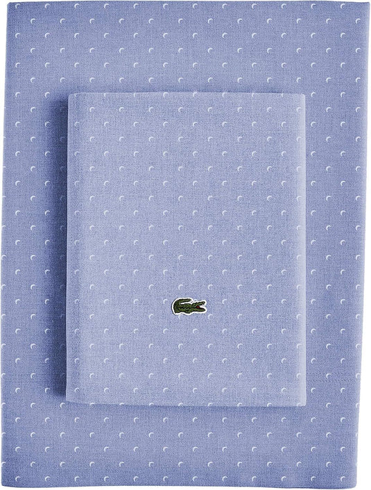 Lacoste 4-Piece California King Bed Sheet Set in Golf Slate Blue-2