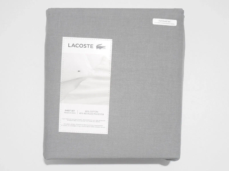 Load image into Gallery viewer, Lacoste Cotton Blend Twin Bed Sheet Set (Oversized Australian Single) in Chambray Grey-0
