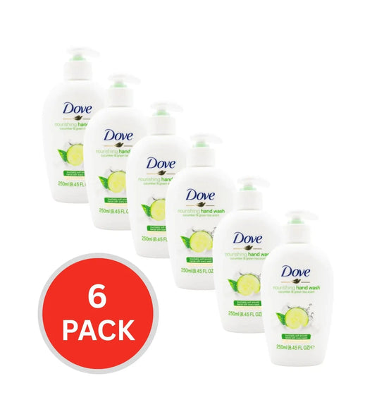 6x Dove 250mL Handwash Nourishing Cucumber And Green Tea Scent-1