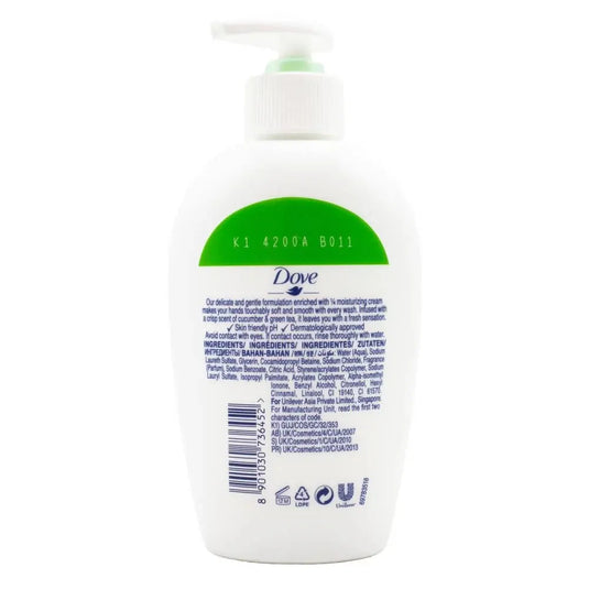 6x Dove 250mL Handwash Nourishing Cucumber And Green Tea Scent-3