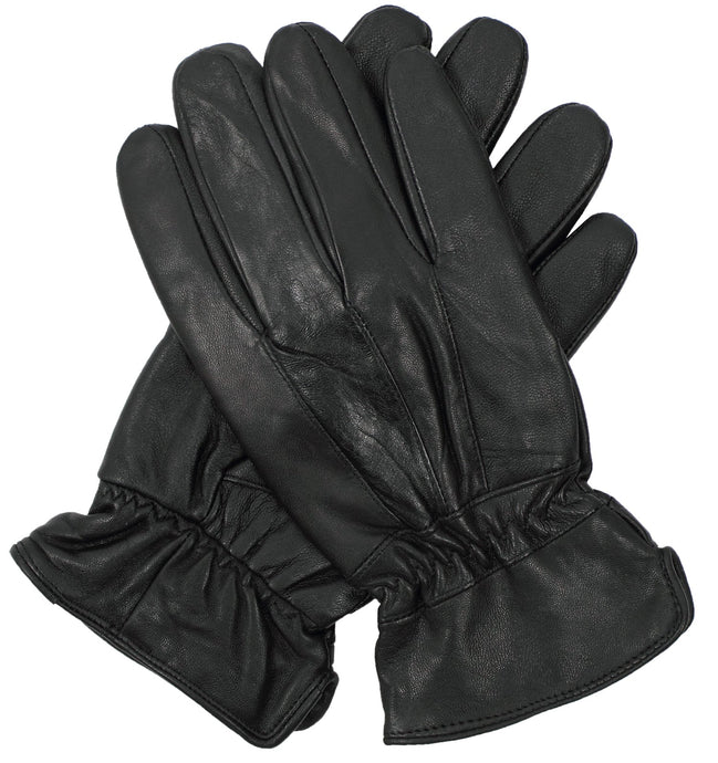 3M THINSULATE Mens Genuine Leather Gloves Patch Thermal Lining Warm Winter  - Black-0