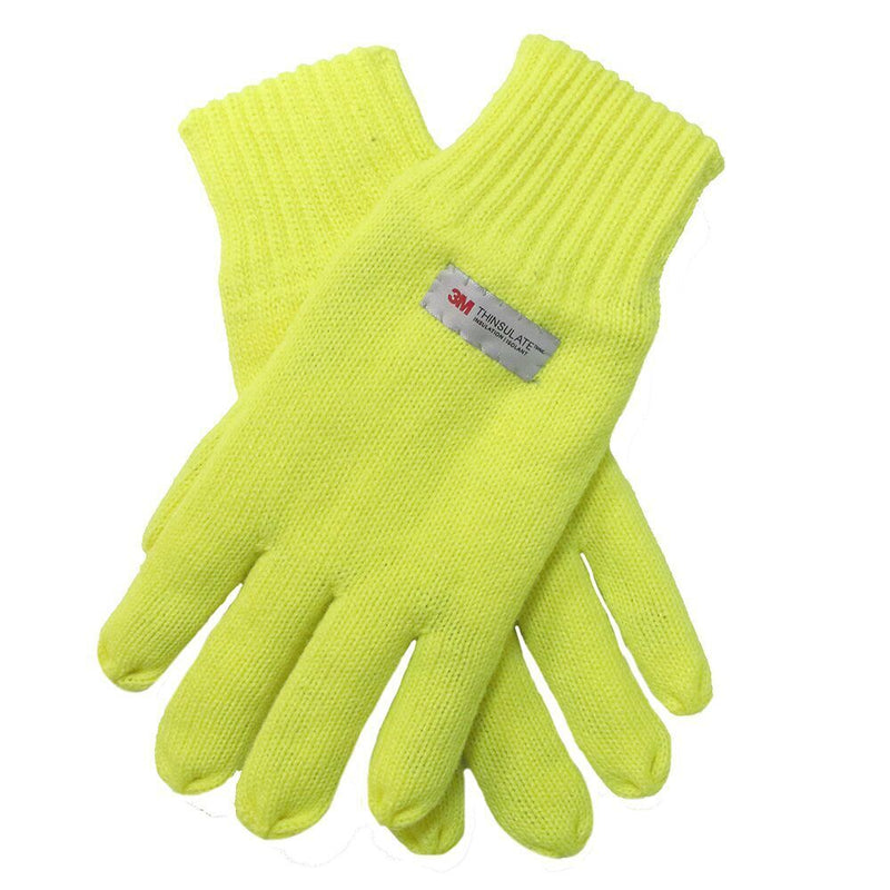 Load image into Gallery viewer, Dents 3M THINSULATE Gloves Snow Ski Knitted Hi Vis Fleece Workwear Winter - Fluro Yellow-1
