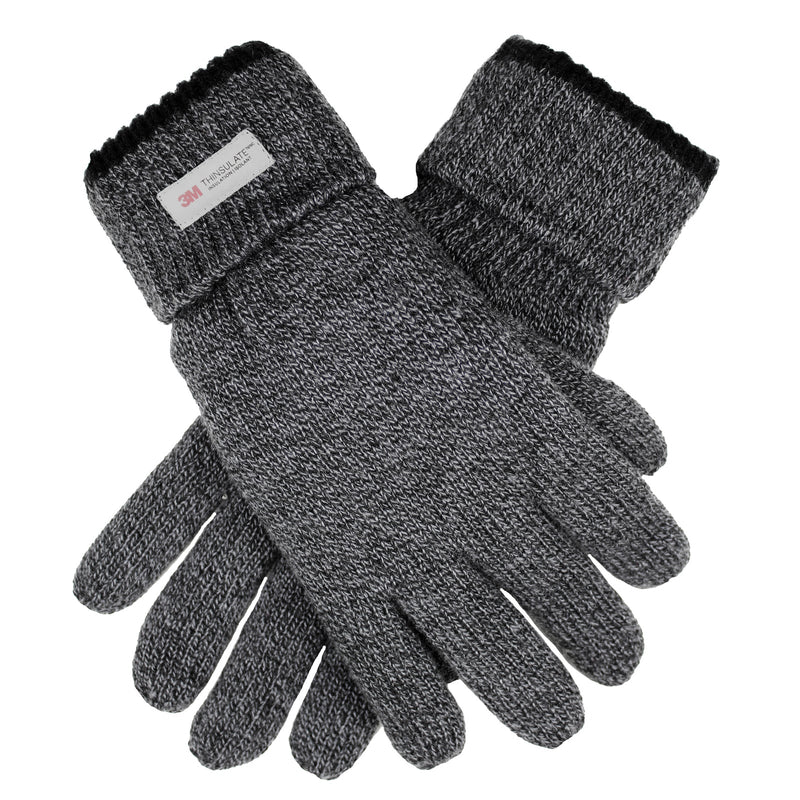Load image into Gallery viewer, Dents Mens Thinsulate Lined Knit Gloves with Rollover Cuff-0
