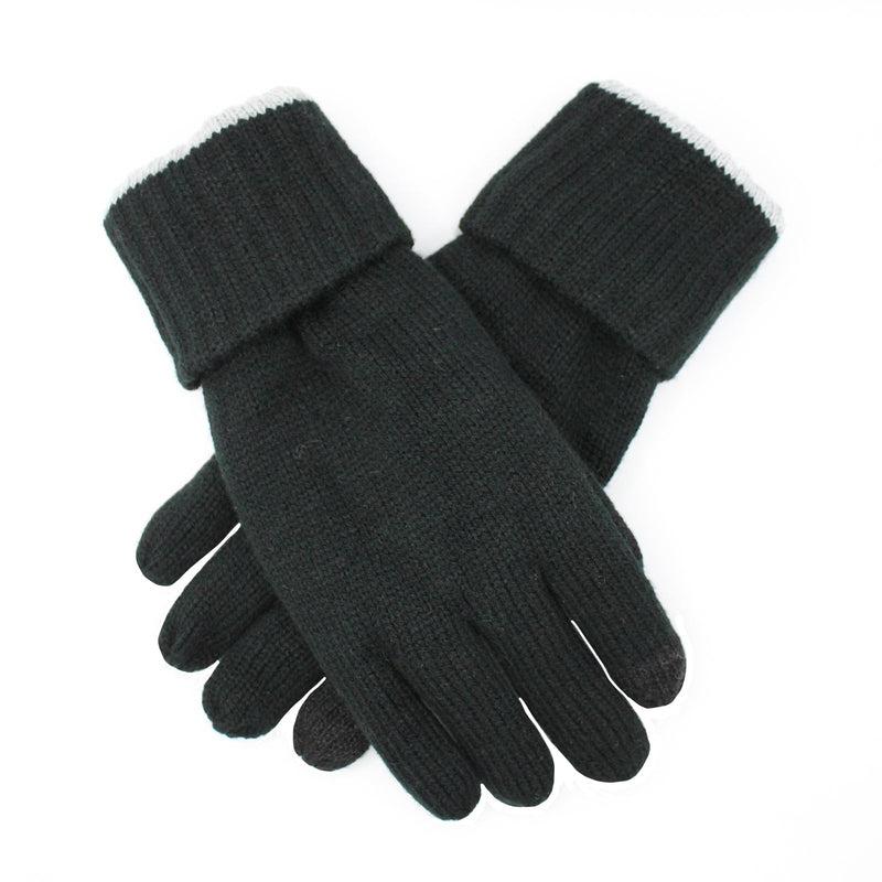Load image into Gallery viewer, Dents 3M Thinsulate Mens Black/Grey Acrylic Knit Gloves with Cuff-0

