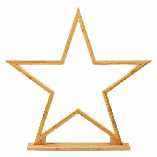 52cm Bamboo Star LED Table Desk Lamp Light Modern Designer - Natural-0