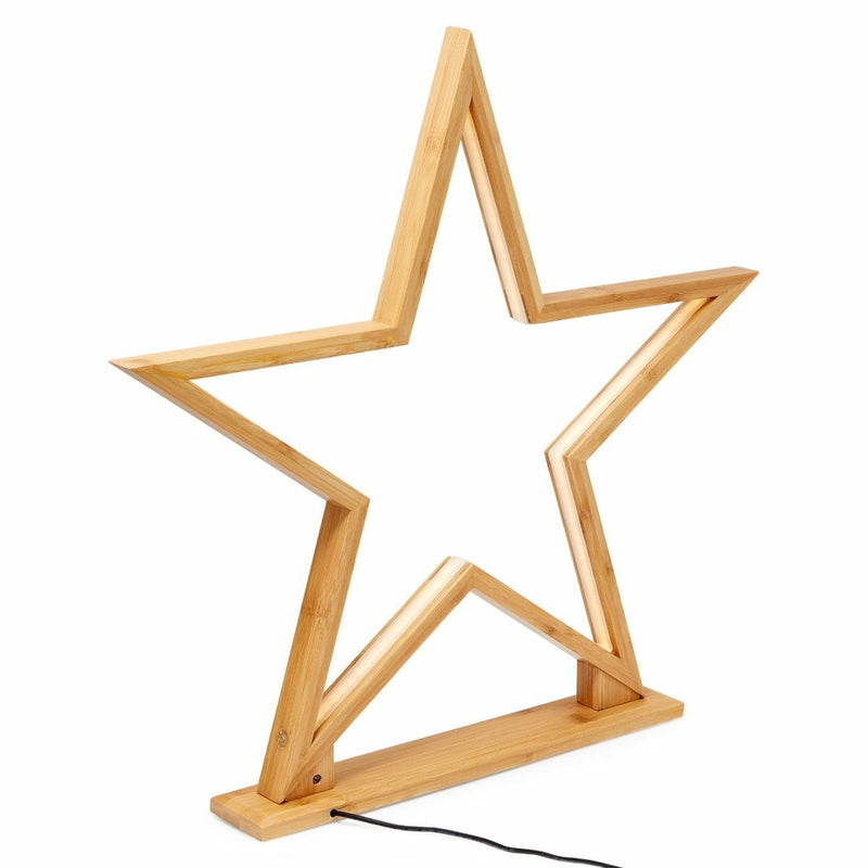 Load image into Gallery viewer, 52cm Bamboo Star LED Table Desk Lamp Light Modern Designer - Natural-4
