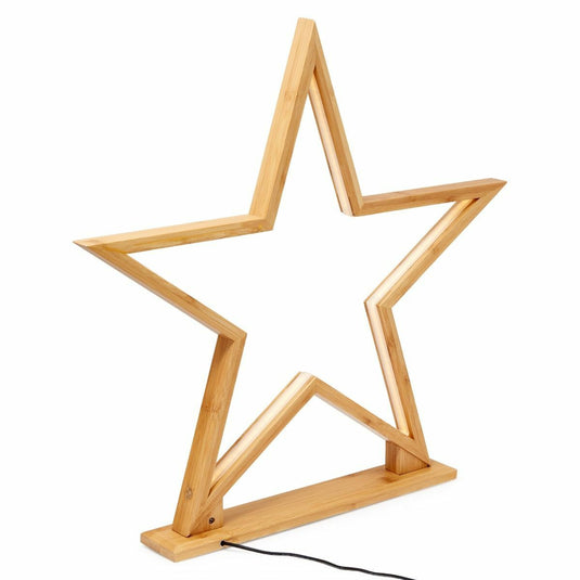 52cm Bamboo Star LED Table Desk Lamp Light Modern Designer - Natural-4