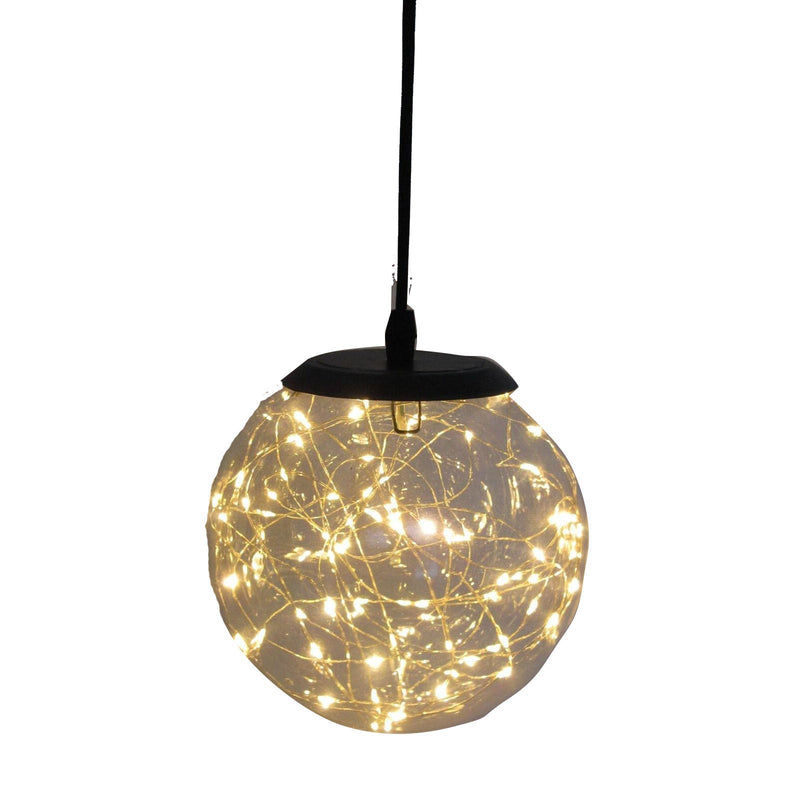Load image into Gallery viewer, Glass LED Lighting Pendant Light w/ Timer Hanging Lantern Lamp - Round-0
