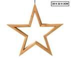 Load image into Gallery viewer, Large Bamboo Star Ceiling Light - LED Hanging Lamp - Natural Decor-1
