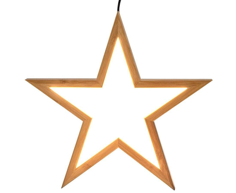 Load image into Gallery viewer, Large Bamboo Star Ceiling Light - LED Hanging Lamp - Natural Decor-0
