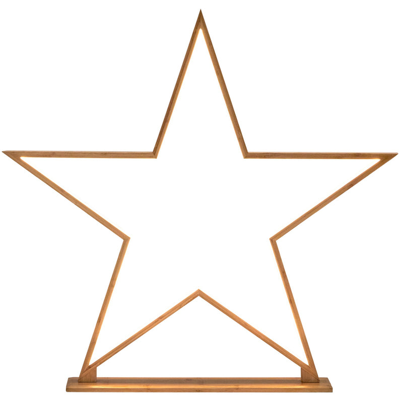 Load image into Gallery viewer, 2x Large Bamboo Star w/ LED Strip Table Lamp Light Modern Minimalist Decor - Natural-2
