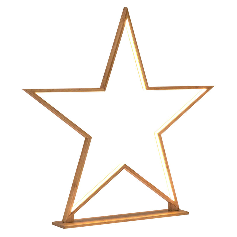 Load image into Gallery viewer, 2x Large Bamboo Star w/ LED Strip Table Lamp Light Modern Minimalist Decor - Natural-3
