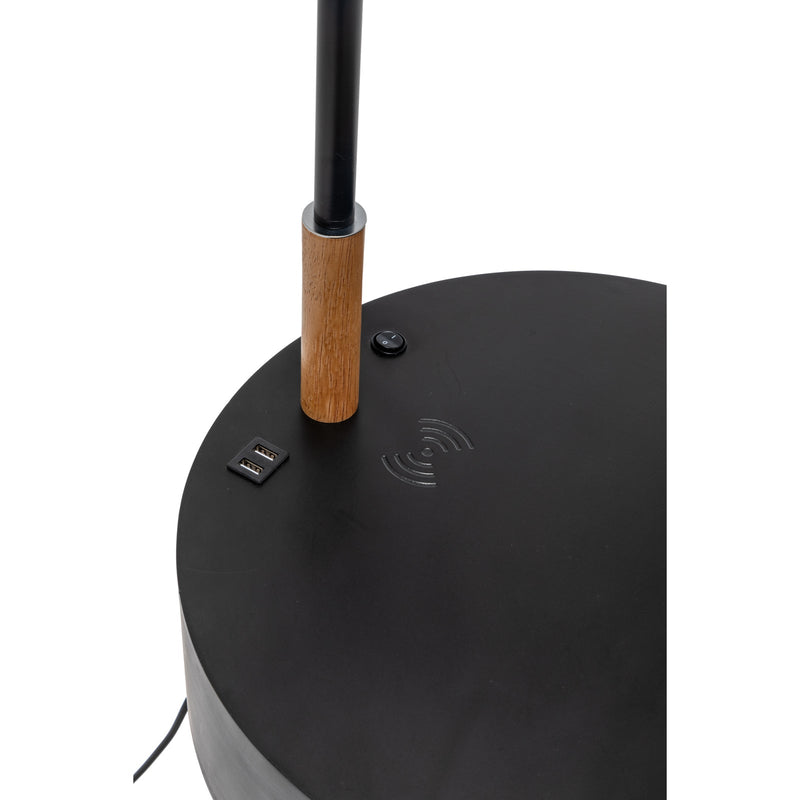 Load image into Gallery viewer, 170cm Florence Wooden Tripod Lamp &amp; Shelf/Table Storage w/ USB Charger - Natural/Black-4
