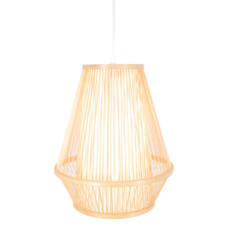 Load image into Gallery viewer, Natural Woven Bamboo Empire Pendant Lamp Hanging Light Bell Shade Boho Tropical-0
