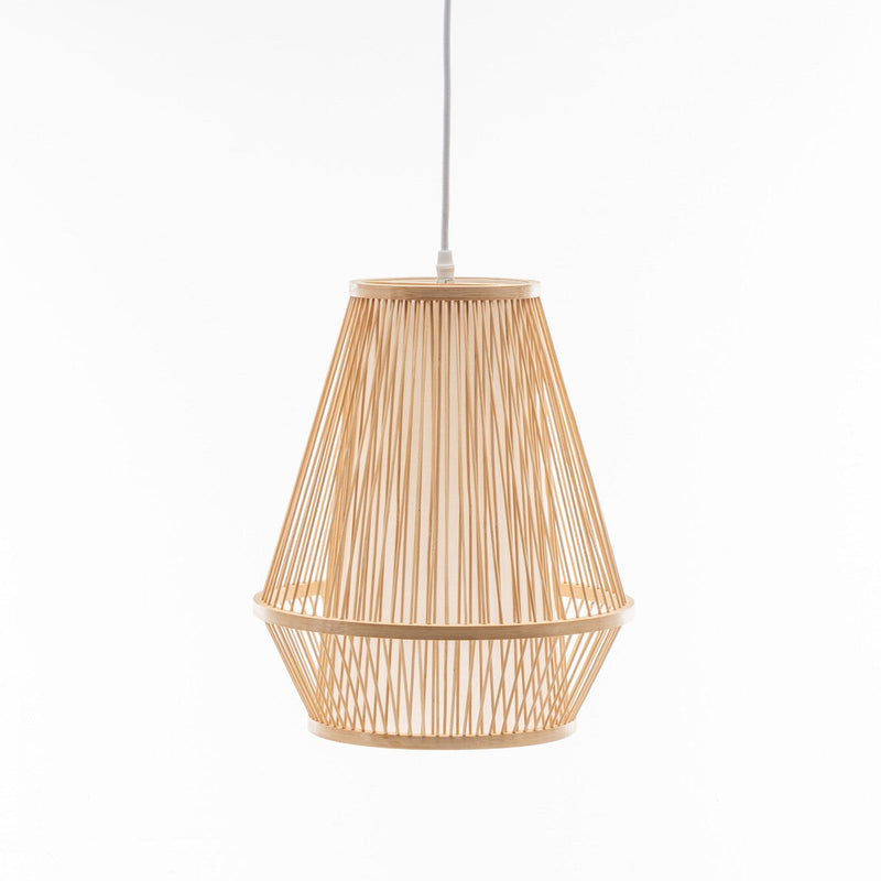 Load image into Gallery viewer, Natural Woven Bamboo Empire Pendant Lamp Hanging Light Bell Shade Boho Tropical-4
