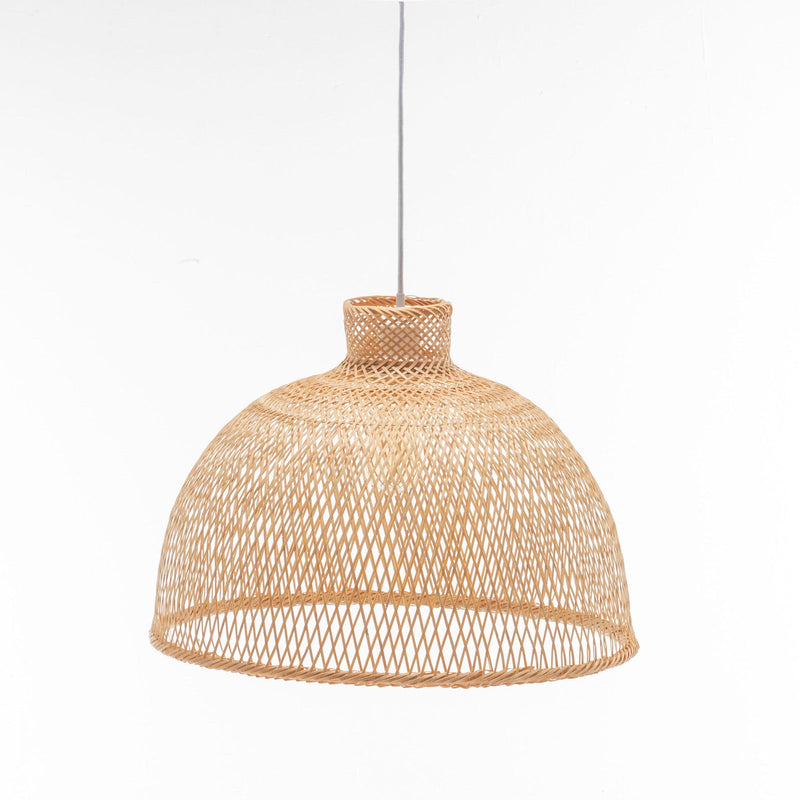Load image into Gallery viewer, Natural Hand Woven Bamboo Dome Pendant Lamp Hanging Light Rattan Style-2
