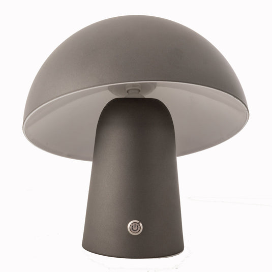 LED Cordless Mushroom USB Rechargeable Table Lamp Dimming Night Light - Steel Grey-2