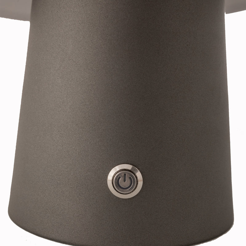 Load image into Gallery viewer, LED Cordless Mushroom USB Rechargeable Table Lamp Dimming Night Light - Steel Grey-4
