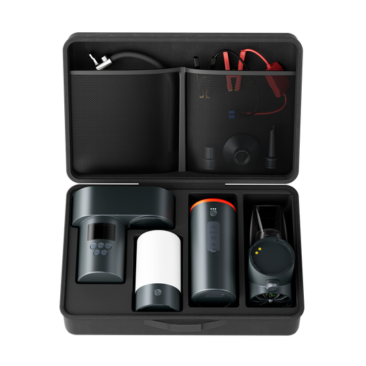 5-in-1 Auto Smart Kit Model B-C with Tyre Inflator, Jump Starter, Multi-Functional Blow and Vacuum, Camping Light and Power Bank-1