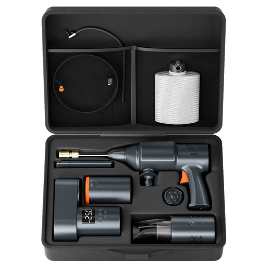 4-in-1 Auto Smart Kit Model E-Pro with Tyre Inflator, Vacuum Cleaner, Car Washer and Power Bank-1
