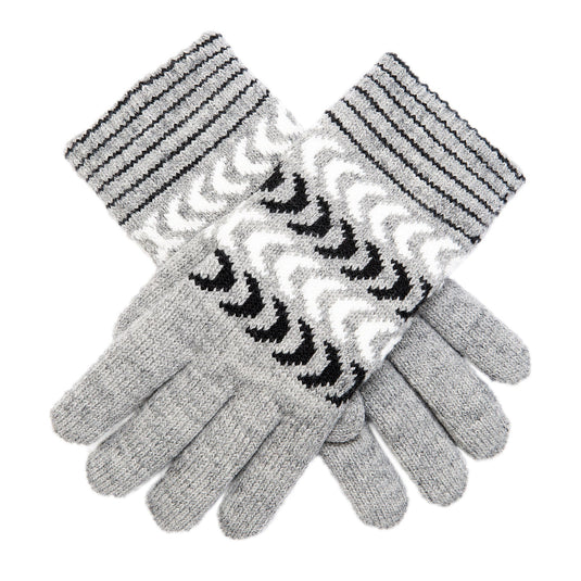 DENTS Ladies Womens Gloves Fleece Lined Warm Chevron Winter Ski